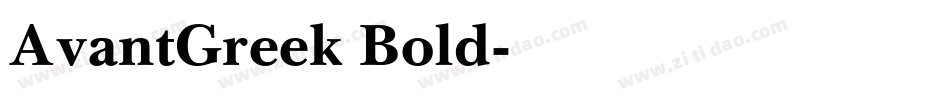 AvantGreek Bold字体转换